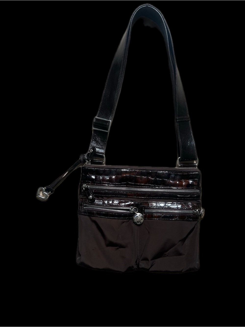 Brighton Dark Brown Crossbody Shoulder Bag - Classic Everyday Style
